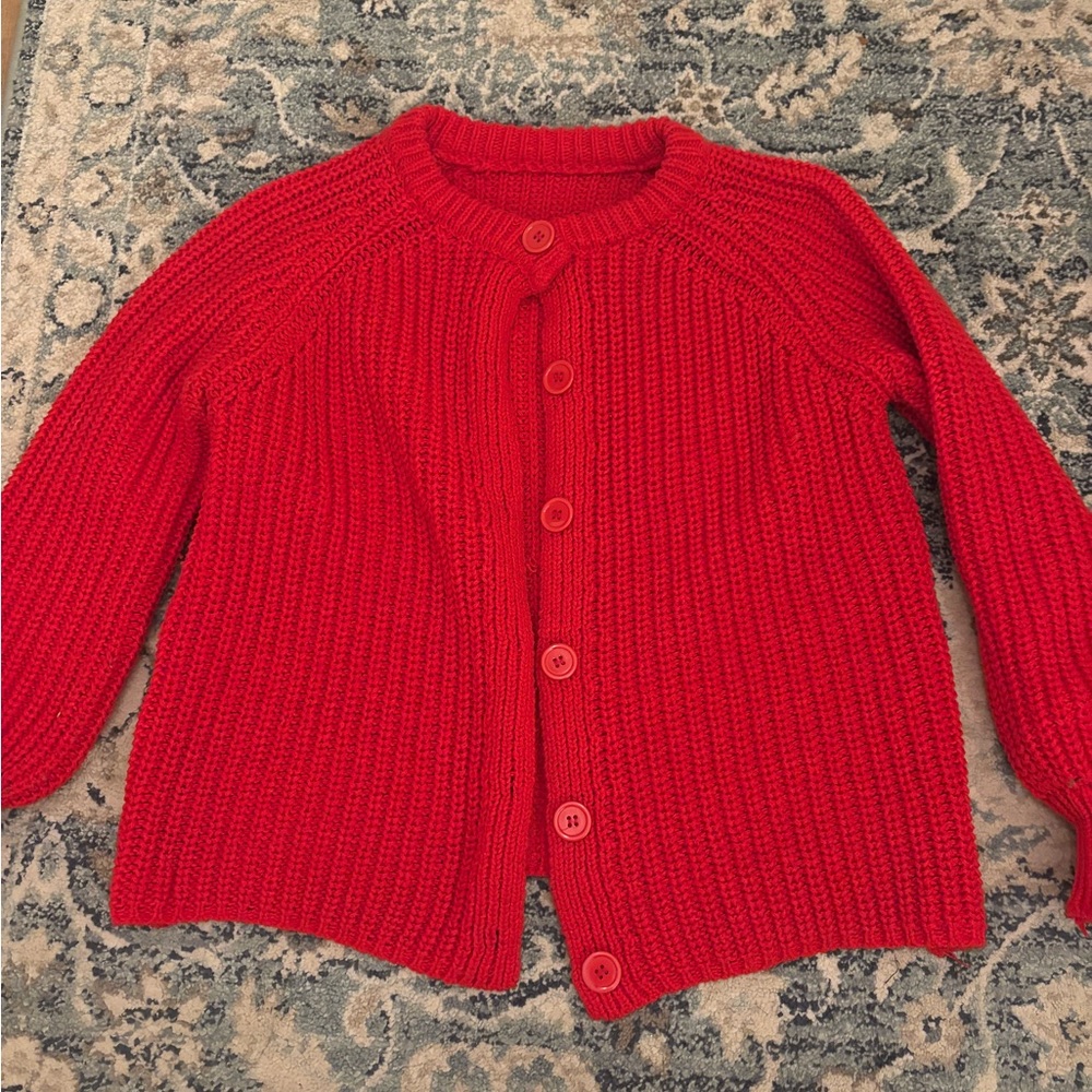 Amazon Women's Red Cardigan Sweater